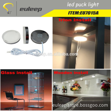 dimmable led puck light,under led cabinet light,12v 2W/3W, ul ce saa pse bs gs driver